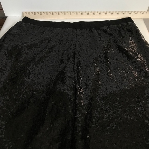 JOAN BOYCE Black Sequin Pants Pull-On Relaxed Fit Women’s Size XL 1X - Picture 11 of 16